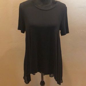 Philosophy tee with sheer back